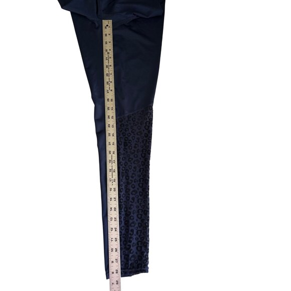 Everlast Sport Navy & Black L Leopard Print High-Waisted Leggings Activewear - Picture 7 of 7